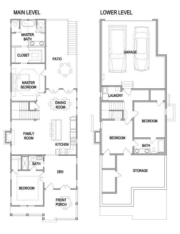 Main and Lower Floor Plans